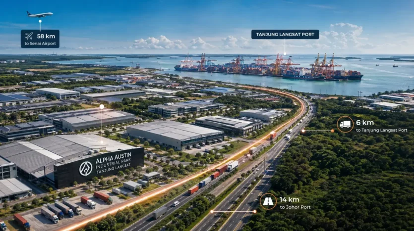 Tanjung Langsat industrial land near Johor Port and TLP Terminal