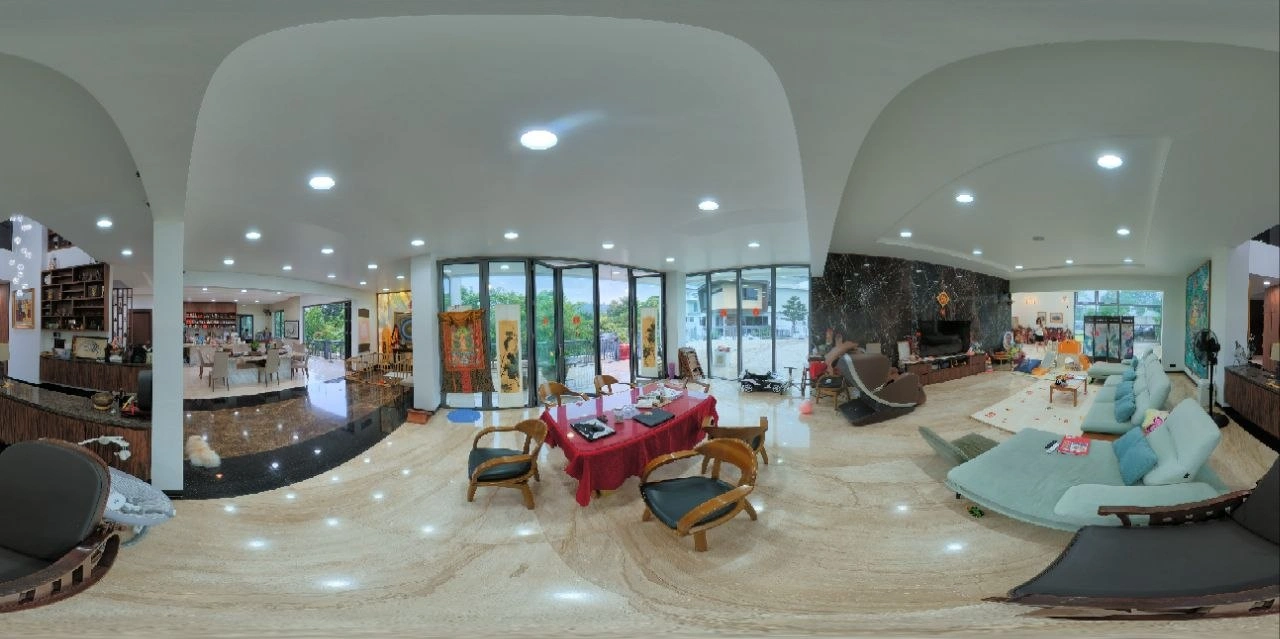 Spacious living room inside the luxury bungalow in Horizon Hills Iskandar Puteri